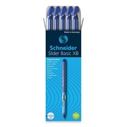 Stride Schneider Slider Stick Ballpoint Pen, 1.4mm, Blue/Silver, PK10 151203